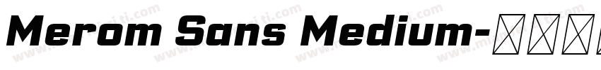 Merom Sans Medium字体转换